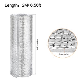 MECCANIXITY Insulation Board 6.56ft Long 1.64ft Width 0.28 Inch Thick Non-Adhesive Heat Resistant Thermal Barrier Aluminum Foam Sheet for Roof Wall HVAC White