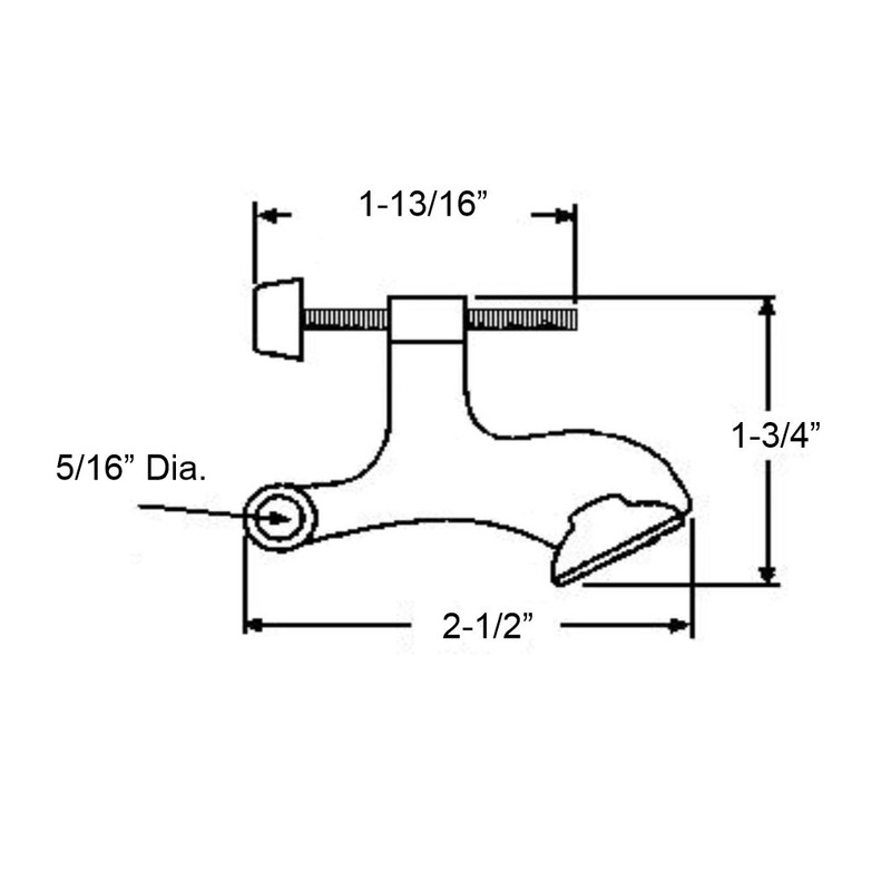 Nuk3y Hinge Pin Heavy Duty Adjustable Door Stop (1 Pack,