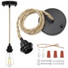 ASCMZOS Hemp Rope Pendant Light Kit, Boho Pendant Light Fixture