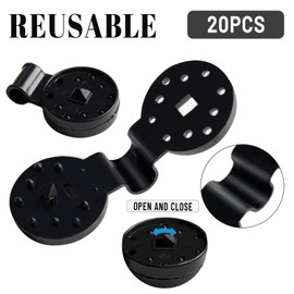 LOVE STORY 20 Piece Shade Cloth Clips Reusable Heavy Duty Lock Grip New Shade Cloth Fixed Plastic Clips for Sun Shade Net, Anti Bird Netting, Garden Netting, Shade Netting, Shade Fabric Accessories