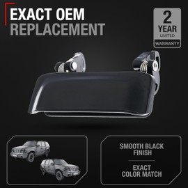 Manija de puerta exterior, derecha e izquierda, compatible con Ford Explorer 1998-2001, 01-03 Explorer Sport, 98-01 Mercury Mountaineer - Negro liso - OEM F87Z7822404BAL, 79102, FO1310117