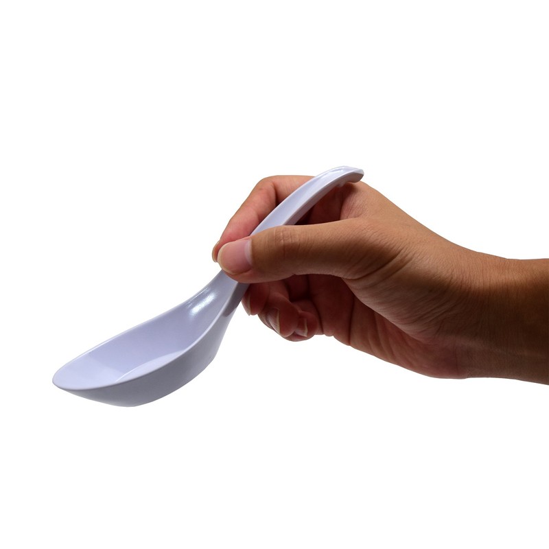Emporio Tech C – 77 Melamine Chinese Soup Spoon Small, DX White c77 W