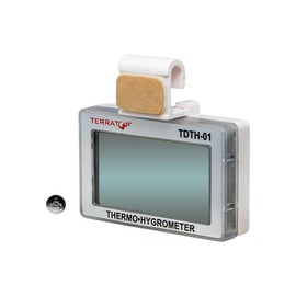 Terratop by Aquatop Digital Thermometer & Hygrometer - Precise Temp & Humidity Readings, LCD Display, Ideal for Terrariums and Paludarium, TDTH-01