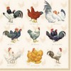 20 Napkins Chicken Species Table Decoration Decoupage Decoupage 33 x