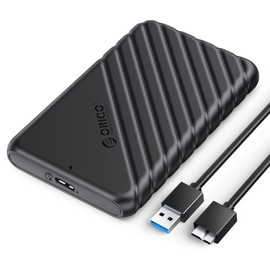 ORICO 2.5 inch External Hard Drive Enclosure USB 3.0 to SATA III for 7mm and 9.5mm SATA HDD SSD Tool Free [UASP Supported],25PW1-U3