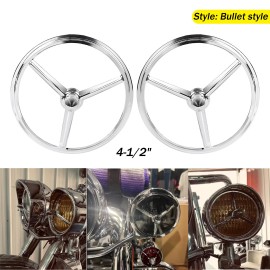 Unbranded For Harley Fat Boy Softail FXSTC FXSTD FLSTN Spotlight Trim 4-1/2" Bullet Style