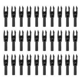 PATIKIL Archery Arrows Nocks 4.2mm, 30 Pack Plastic Insert Arrow Nock Replacement Arrow Tails for Hunting Shooting Compound Recurve Bow, Black