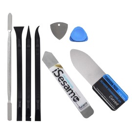 Wave Profesional Professional Metal Spudger with a total length of 6.9 inches (17.5 cm) and is easy to hold, and is easy to use, iSesamo Flat Spudger + 3 types of non-conductive nylon, PC, mobile