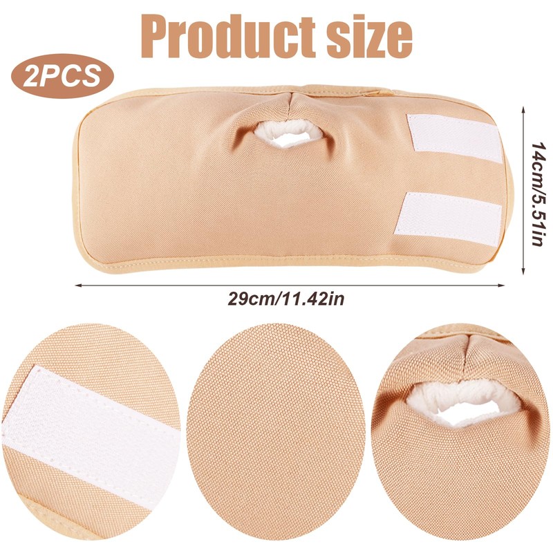 2pcs Castor Oil Packs Organic Cotton for Hands, Reusable Hand