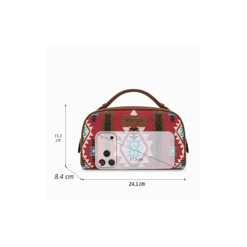 Wrangler - Bolsa de maquillaje para mujer, D-rojo, Small, Bolsa