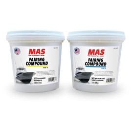 MAS Epoxies Fairing Compound, Pre-Filled Epoxy Fairing Compound for Fiberglass, Wood, and Marine Repair, Easy Sanding, Non-Sag, Smooth Texture, Body Filler Alternative for Boat Surfaces (2 Quart Kit)