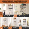 Broom Holder Wall Mount with Cleaning Supplies Organizer, Laundry Room