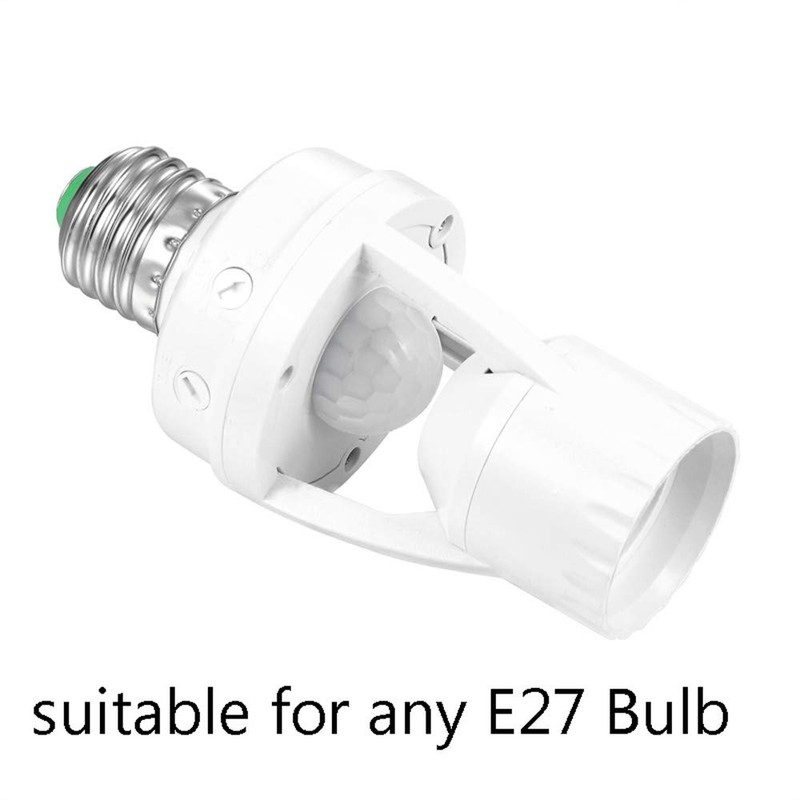 LED E27 Motion Sensor Socket AC10-240V 60W Max 1 Piece