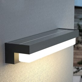 Lámpara solar de pared para exteriores, con sensor de movimiento del anochecer al amanecer, con 3 modos de iluminación, luces solares exteriores inalámbricas, para porche, montaje en pared, valla de