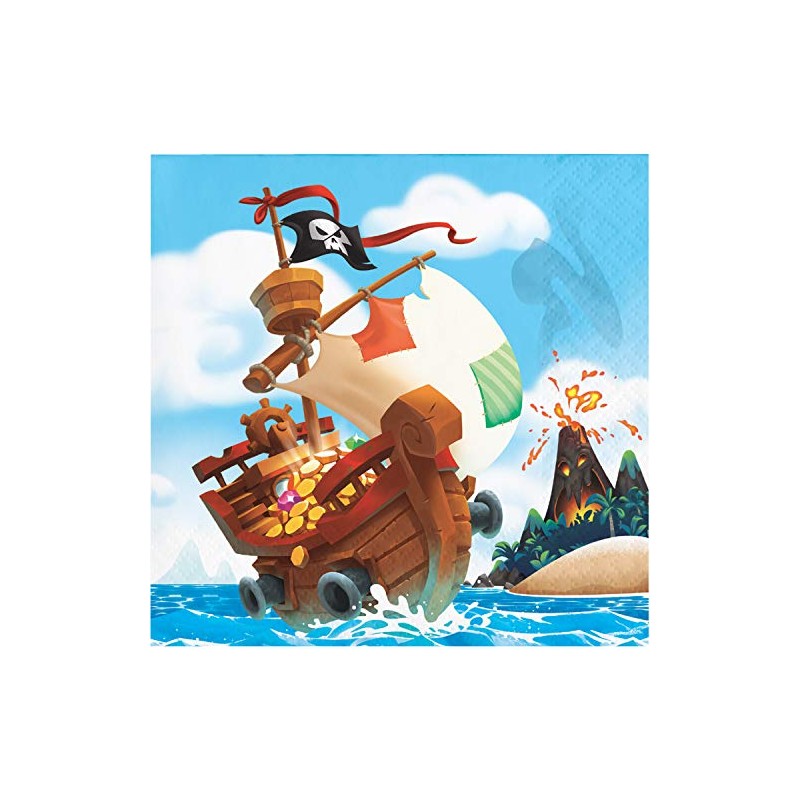 Treasure Island Pirate Beverage Napkins, 16 ct