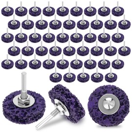 50 Pcs Paint Stripping Disc 2" Quick Change Paint Remover Strip Discs with 1/4" Shaft Drill Attachment for Angle Grinder Coating and Metal Rusting Polish Welds Strip(Purple)
