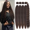 IIFLYDSFA Dark Brown Braiding Hair Pre Stretched for Boho Braids