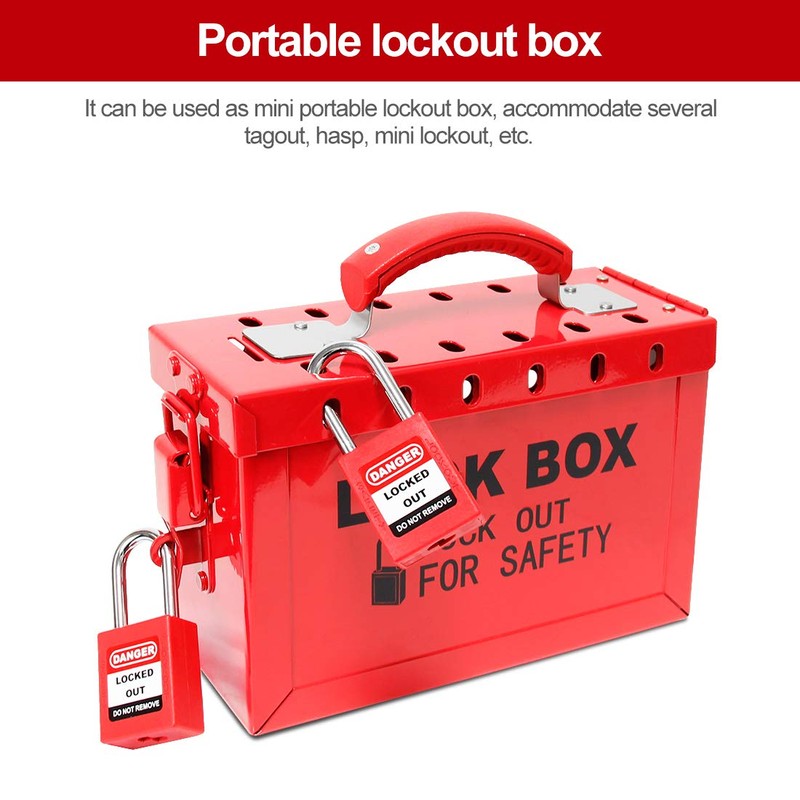 WISAMIC Group Lockout Tagout Lock Box: with 13 Slots Portable