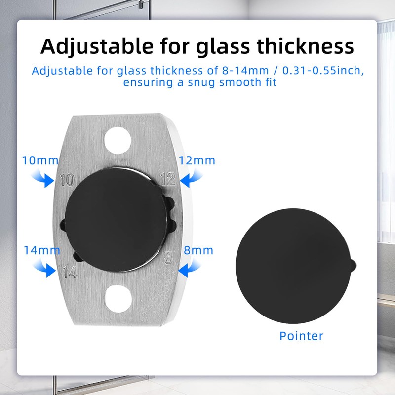 2 Pcs Bottom Guide for Sliding Shower Door, 304 Stainless