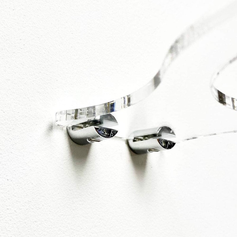 Puffin Plastics Portrait Rugby Ball Holder Wall Bracket