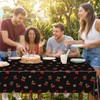 3Pcs Cheetah and Cherry Birthday Decorations Tablecloths, Red and Black