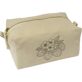 'Strawberry Plant' Canvas Wash Bag/Makeup Case (CS00039655)