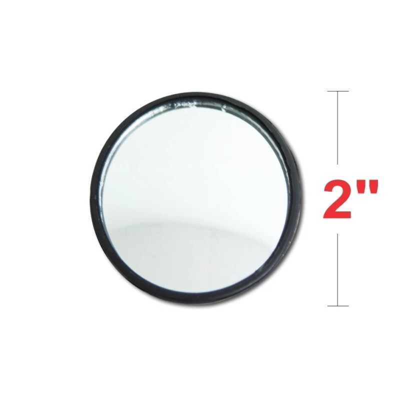 2pc 2" Universal Wide Angle Convex Blind Spot Rear Side