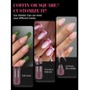 EBANKU 120 PCS Pink Matte Round Curved Dual Nail Forms