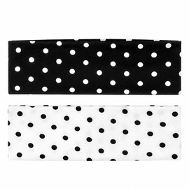 2 Pcs Polka Dot Headbands for Women Men Non Slip Polka Dot Headbands Soft Elastic Boho Fashion Hair Accessories for Girls Hiking Running Beach Vacation