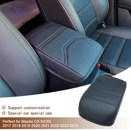 Areeyils Car Center Console Armrest Cover for Mazda CX5/CX-5 Accessories 2024 2023 2022 2021 2018 2019 2020 Armrest Cover Dog Seat Arm Rest Box Lid Protector(Black LINE)