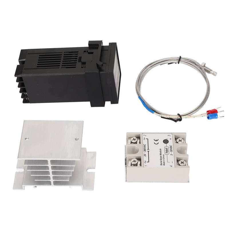 Farm Temperature Control Set 100‑240V Thermostat Type K Thermocouple Heatsink