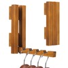 Wood Wall Mounted Clothes Drying Rack, Small Spaces Foldable Clothes
