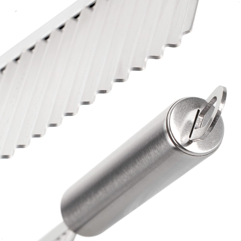 com-four® 2x Wellenschneider - Riffelmesser aus rostfreiem Edelstahl - Garniermesser