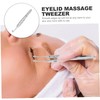 TOVINANNA 2pcs Meibomian Gland Tool Stainless Steel Massage Tweezers for