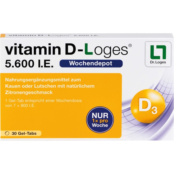 vitamin D-Loges 5.600 I.E. Gel-Tabs, 30 pcs. Tablets