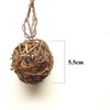 LIDORE 10 Counts Brown Rattan Balls String Light. Warm White