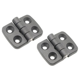 Design61 Set of 2 Hinge, Cabinet Hinges, Folding Hinge, Screw-On Hinges in Black