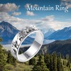 DAYLINLOVE Berg Ring 925 Sterling Silver Mountain and Animal Inspiration