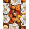 WONDERFUL 32 Pcs Heavy Duty Thanksgiving Plates Disposable Thanksgiving Plates