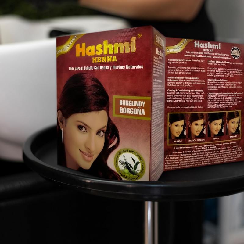 2 HENNA TINTE PARA CABELLO (BURGUNDY) HASHMI | LO MAS
