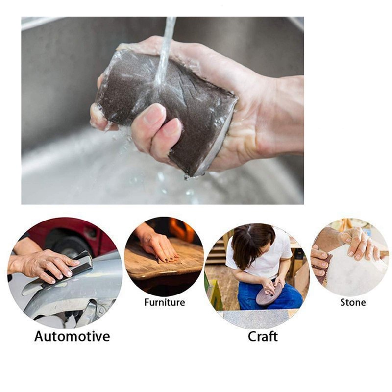 STEBRUAM 5 Pieces Sanding Sponges,Coarse and Fine Sanding Blocks -60/80/100/120/240