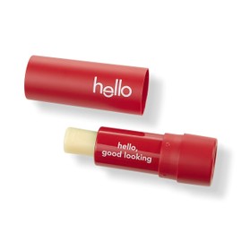 Hello Moisturizing Vegan Lip Balm, Strawberry, Beeswax Free, Petrolatum Free, and Parabens Free, 0.15 Ounce, 1 Pack