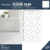 FloorPops FP2946 Lattice Peel Stick Floor Tiles, White & Off-White
