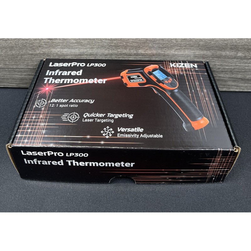 KIZEN Infrared Thermometer LaserPro LP300 Handheld Temperature Gun Orange