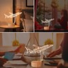 Airplane Night Light 3D Illusion Lamp,Soft Warm Colors Wood Table