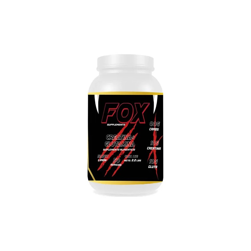 Suplemento Creatina + Glutamina Fox Pre Entreno 1kg 50servis