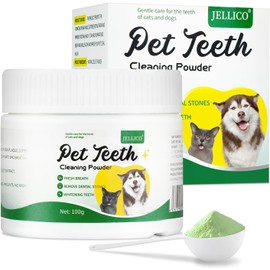 Dog Dental Powder - Large Capacity 3.53 Ounce Dog Teeth Cleaning Powder for Fresh Breath - Dog Dental Care - Improve Oral & Gastrointestinal Health - Suitable for Large, Medium & Small Dogs