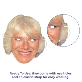 WedDecor Queen Consort Camilla Royal Family Masks for King Charles III Coronation Supplies Celebrity Support Event Street Party Fancy Dress Costume Party Stage Do Hen Party, 1pc