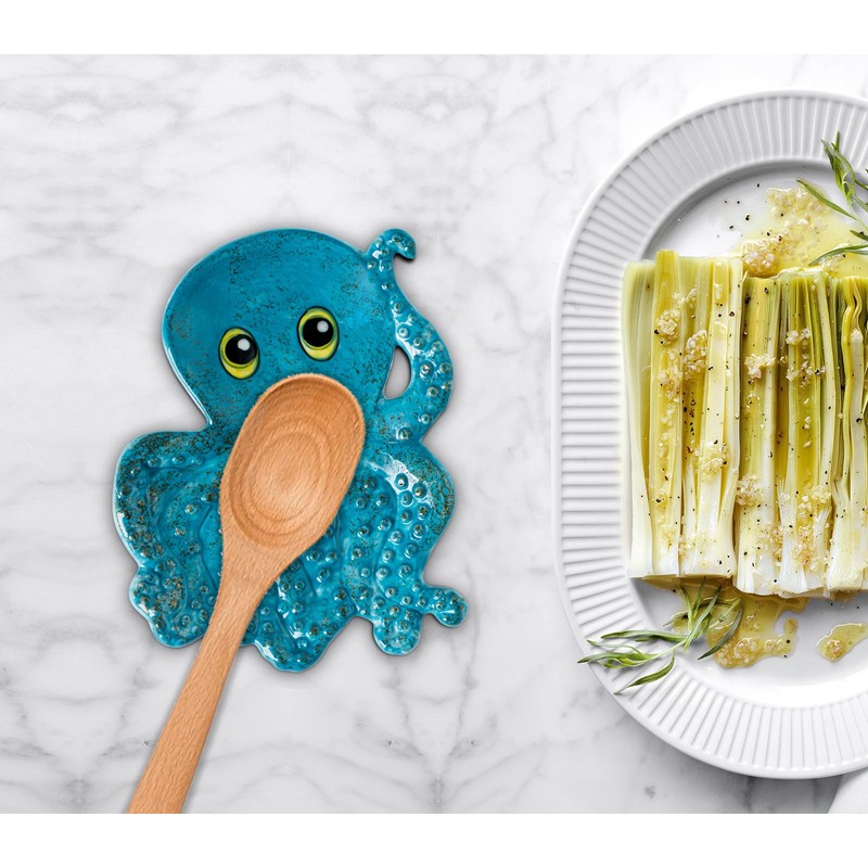 Octopus Spoon Rest For Stove Top Ceramic Spoon Rest For