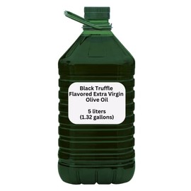 Truffle Flavored Extra Vigin Olive Oil - 5 Liter - Imported from Italy Black Truffle Olive Oil